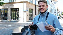 Ereignisse ins Bild setzen und darüber schreiben: SÜDKURIER-Volontär Jeronimo Hillgruber zeigt, wie die Arbeit eines Lokaljournalisten ...