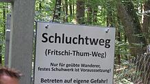 Wiedereröffnung Schluchtweg Bildunterschrift: Als Dankbarkeit für ihren jahrtehntelangen Einsatz um die Wanderwege in Ludwigshafen ...