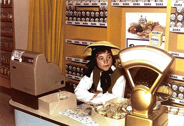 1965 verwandelt Edeka eine ganze Messehalle in ein Kinderkaufhaus. Bild: SMA GmbH