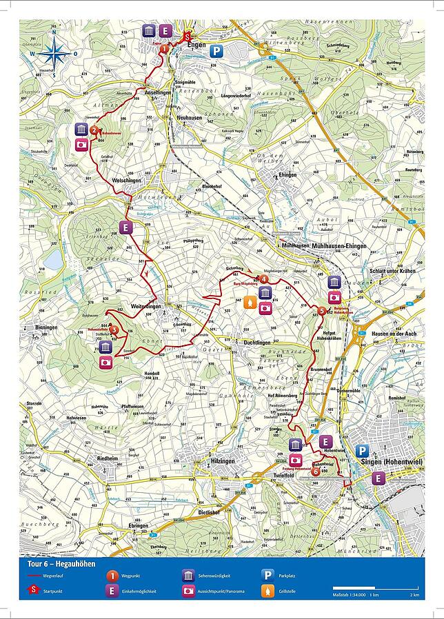 Wandertouren in der Region - Tour 6: Hegauhöhen Wandertouren in der Region - Tour 6: Hegauhöhen