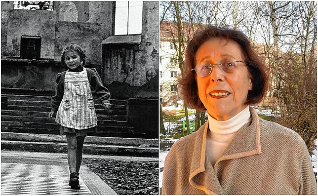 Hertha Eberhard-Thiel als Mädchen 1945 (links) und heute.