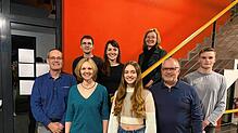 Neue Vorstandschaft und neu aufgenommene Musiker (von links): Klaus Sutter, Leonie Kaiser, Jochen Bernauer, Ronja Kutt, Carolina ...