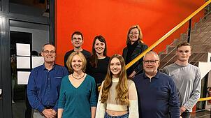 Neue Vorstandschaft und neu aufgenommene Musiker (von links): Klaus Sutter, Leonie Kaiser, Jochen Bernauer, Ronja Kutt, Carolina ...