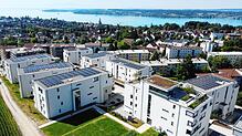 Das neue Wohnquartier an der Anna-Zentgraf-Straße (im Vordergrund) war mit über 170 Wohnungen das bislang größte Projekt der ...