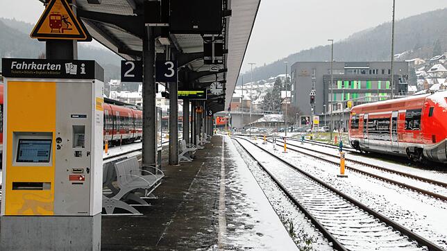 Wie leergefegt ist der Waldshuter Bahnhof am Mittwoch, 10. Januar, dem ersten Tag des dreitägigen Streiks der Lokführer-Gewerkschaft GDL.