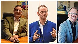 Die Bürgermeister Florian Zindeler (Hohenfels), Stefan Keil (Orsingen-Nenzingen) und Thorsten Scigliano (Mühlingen) sprechen über die ...