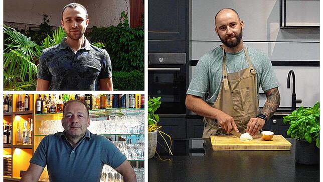 Daniel Richter (rechts) musste sein Café schließen, weil die Gäste ausblieben. Franco Moretti (unten links) extra Ruhetage einführen, ...
