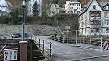 Die Brücke zum Parkplatz muss eventuell geschlossen werden.