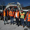 Planen und bauen die Kolpingbrücke in Waldshut: Andreas Wolf vom Tiefbauamt, Xaver Ebner von der Baufirma Gero Keller, Tiefbauamtsleiter ...