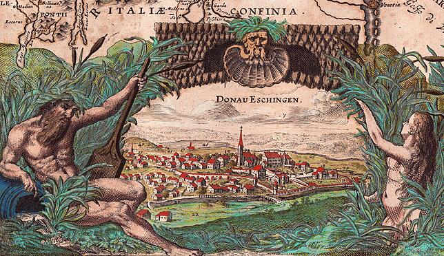 Eine Darstellung von Donaueschingen aus dem Jahr 1683.