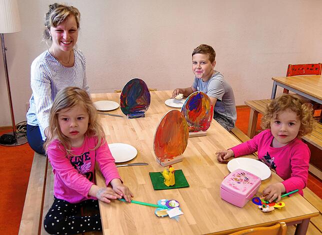 Bei einem Frühstück vor wenigen Wochen im Kinderhaus am Salzberg. Zwischenzeitlich sind erheblich mehr Kinder in der Notbetreuung, doch ...