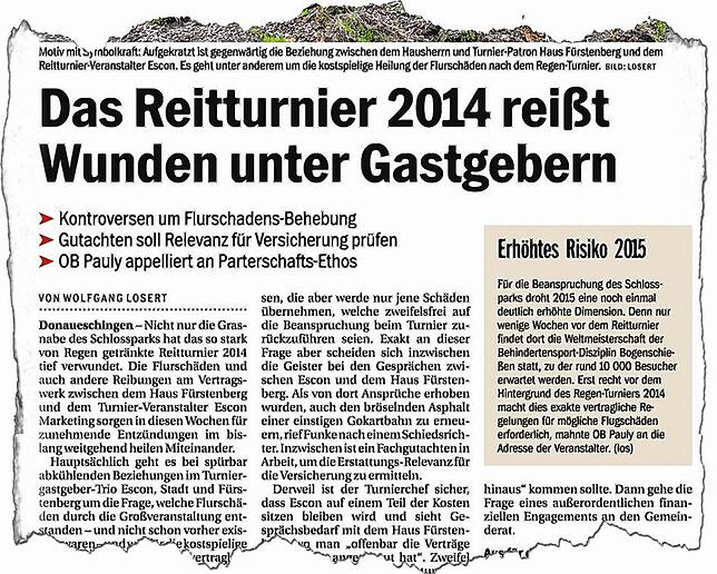 So berichtet der SÜDKURIER am 28. Oktober 2014.