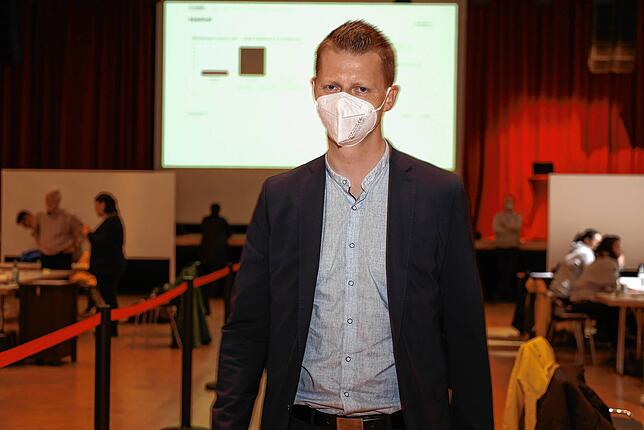 Mit freudiger Miene im Milchwerk: Simon Gröger.