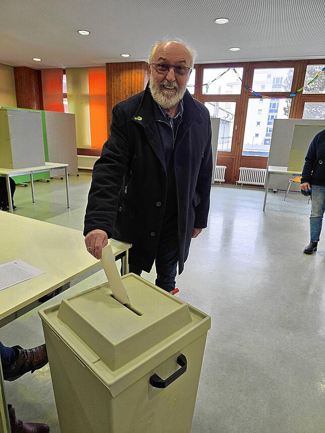 Auch Gemeinderatsmitglied Wolfgang Metzler gibt am Sonntag seine Stimme ab.