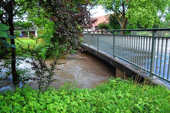 Bild 14: Bilder vom Hochwasser an der B313-Baustelle und bei Espasingen und Bodman