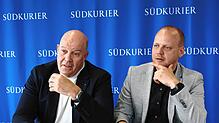 Martin Hummel, Geschäftsführer der AOK Hochrhein-Bodensee (links) und Carlo Wolf, stellvertretender Geschäftsführer der AOK ...