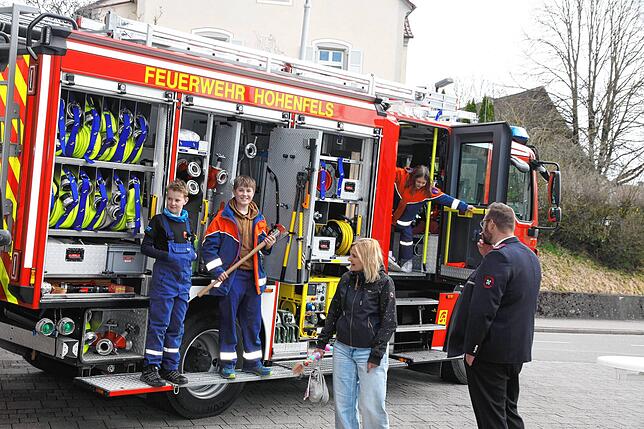 Auch die Feuerwehr präsentierte sich am Liggersdorfer Feuerwehrgerätehaus.