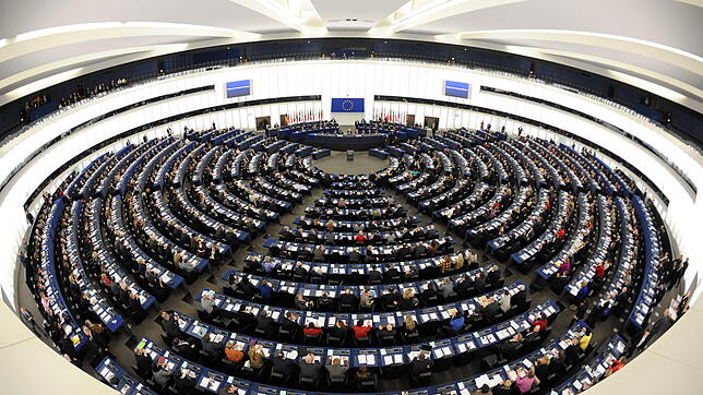 Blick in den Plenarsaal des Europaparlaments.