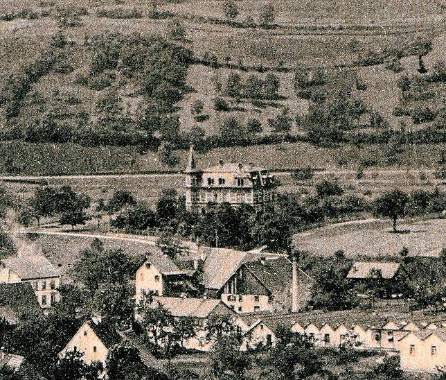 Blick auf die 1898 von Friedrich Rupp erbaute „Villa Rupp“ im Jahr 1910: Die erhöhte Lage unterstrich das Selbstbewusstsein ...