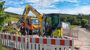 Gute Fortschritte macht der Glasfaserausbau auf der Rheinhöhe/Bruckäcker in Kadelburg. Bild: Stefan Kurczynski