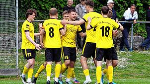 Könnten am Wochenende über die Meisterschaft jubeln: Gewinnt der SV Denkingen (im Bild) gegen SG B.A.T./Kreenheinstetten-Leibertingen, ...