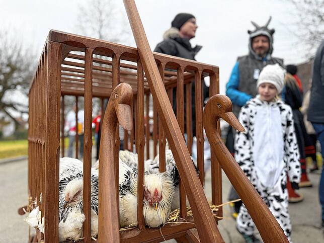 Bild 17: Katzenzunft und zahlreiche Gäste feiern im Dorf