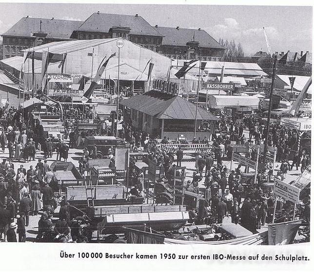 Reges Treiben herrschte auf der IBO 1950. Kein Wunder bei 100 000 Besuchern.