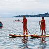 Zwei Rettungsschwimmer der DLRG Überlingen beim Wassersportfestival während der Landesgartenschau. Bislang war die Ortsgruppe im ...