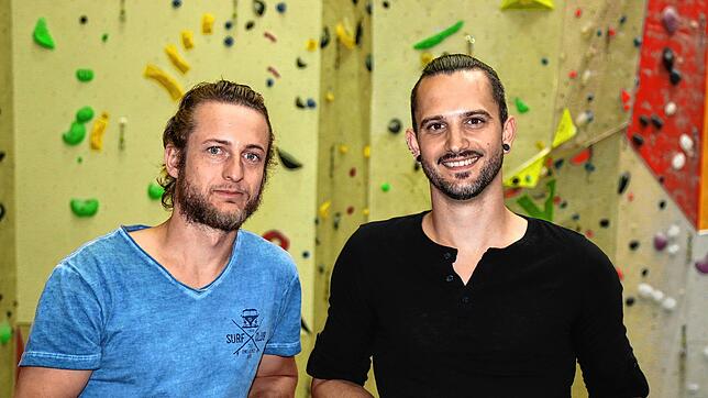 Seit Anfang des Jahres steht das Kletterwerk unter neuer Leitung: Ramón Patone (Betriebsleiter, rechts) arbeitet eng mit Marcel Dippon ...