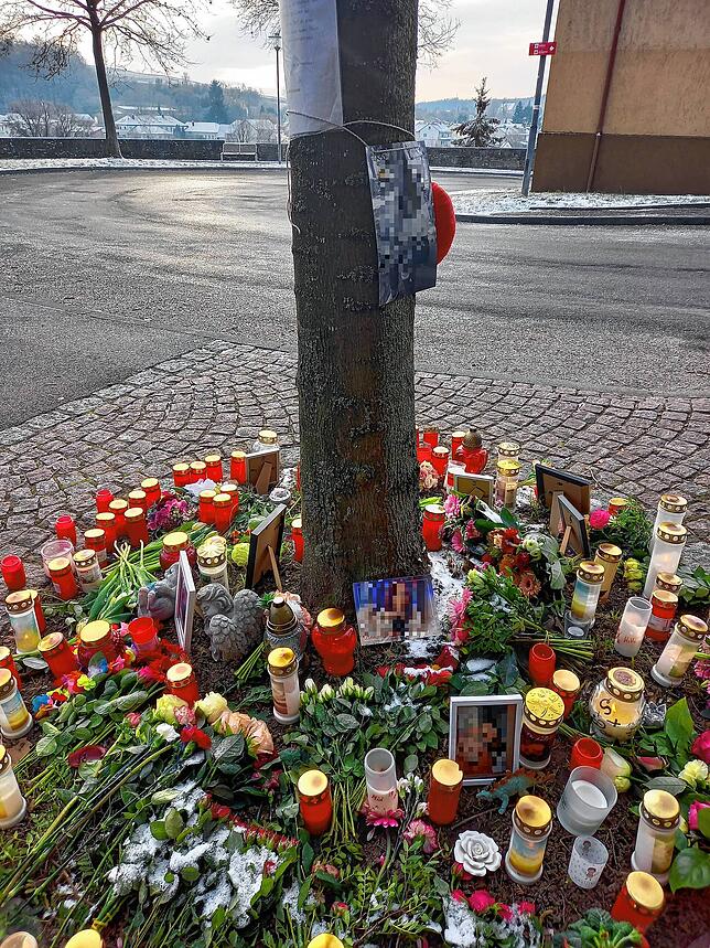 Die Gedenkstätte für Sabrina P. in Stockach im Januar.