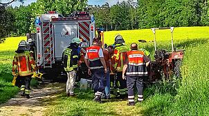 In Wald wird ein Traktorfahrer bei einem Unfall schwer verletzt.