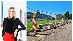 Entlang des Hochrheins entsteht aktuell eine Wasserstoff-Pipeline: Julie Bürkle-Weiss, technische Geschäftsführerin der Badenova Netze, ...