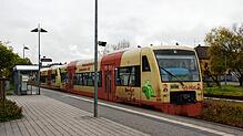Ein Seehäslezug im Bahnhof von Stockach (Archivbild).