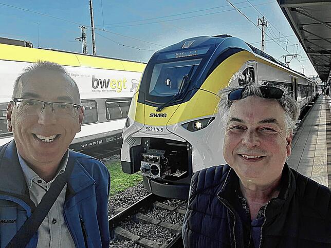 Peter Kaiser und Gerd Jacobshagen (von links), Stadträte von Waldshut-Tiengen, reisten im April in die Ortenau, um sich ein Bild von den ...
