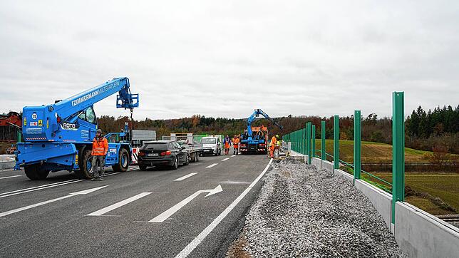 Bauarbeiten an der Ortsumfahrung Lauchringen.