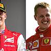 Mick Schumacher (linkes Bild) folgte seinem Vater Michael (rechts) in die Formel 1.