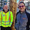 Mario Jost (links) und Ferdi Cihan. Beide arbeiten bei den Technischen Betrieben in Radolfzell, die unter anderem für die Reinigung des ...