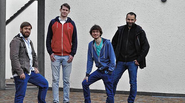 Die vier Gründer von Ledavio (von links): Mike Battistella, Anton Bubnov, Timon C. Blauensteiner und Jonas Eberhardt.