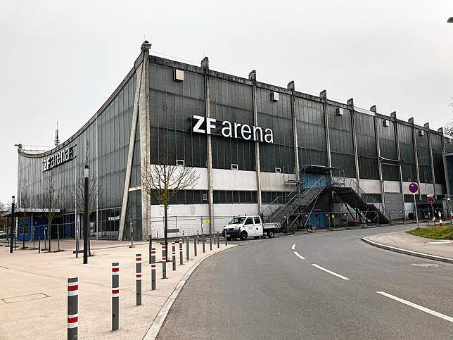 Die ZF-Arena ist seit Oktober 2020 geschlossen. Damit verschärfte sich auch die Hallensituation für die Schulen in der Innenstadt.