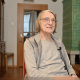 Auch mit Zeitzeugen aus dem Schweizer Laufenburg wie Lina Reimann hatte Fabian Furter interessante Gespräche.