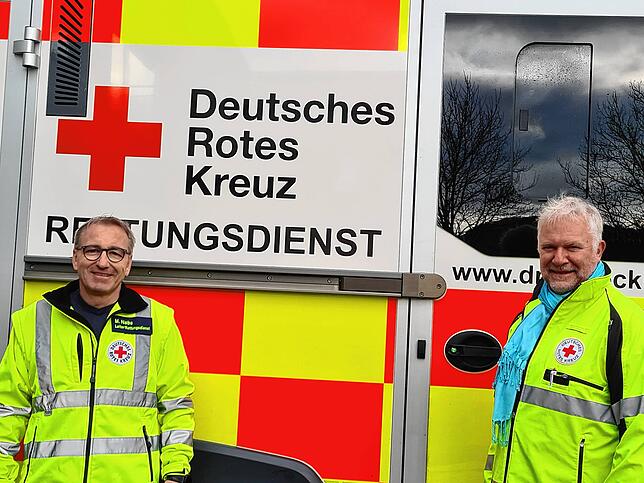 Horst Schwarz (rechts) ist Geschäftsführer des DRK-Rettungsdienstes, Matthias Nobs sein Stellvertreter.