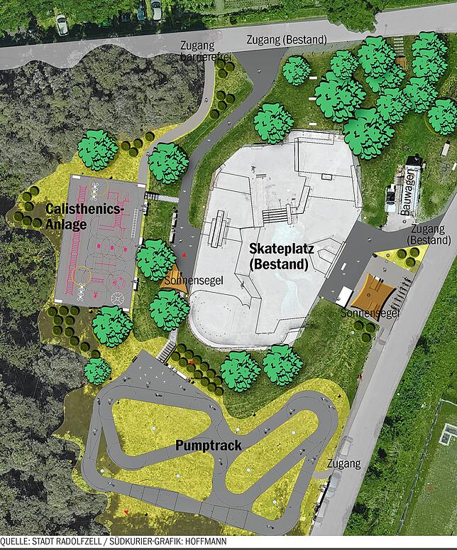 Bild 1: Jetzt soll schnell gebaut werden: Nach langem Warten entsteht im Herzen eine neue Sportanlage