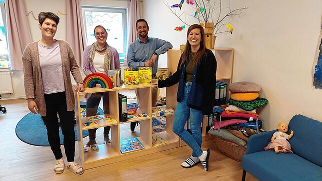 Dieses Quartett hat die Kita Seekids innerhalb kürzester Zeit konzipiert und eröffnet (von links): Mareike Pranschke, Sabine und ...