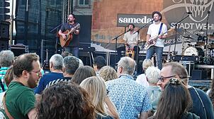 Zum Abschluss des Wehrer Stadtjubiläums spielt die Band Sameday am Samstagabend auf dem Talschulplatz.