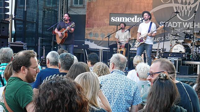 Zum Abschluss des Wehrer Stadtjubiläums spielt die Band Sameday am Samstagabend auf dem Talschulplatz.