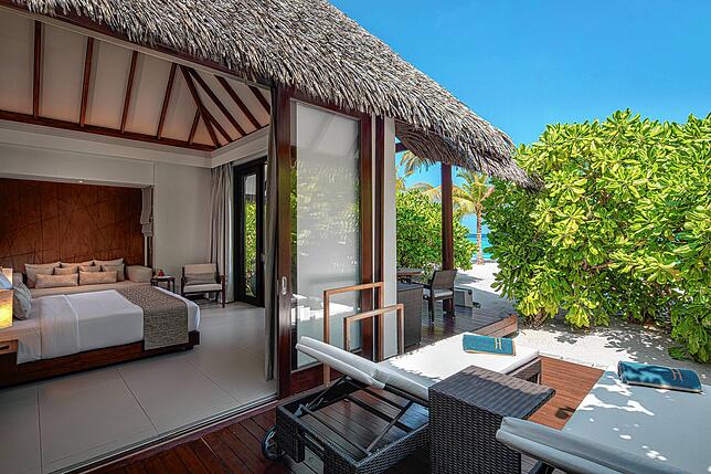 &bdquo;Private beach&ldquo;: Resort-Gäste haben ihren eigenen Zugang zum Strand. Auf andere Gäste treffen sie nur, wenn sie es wollen.