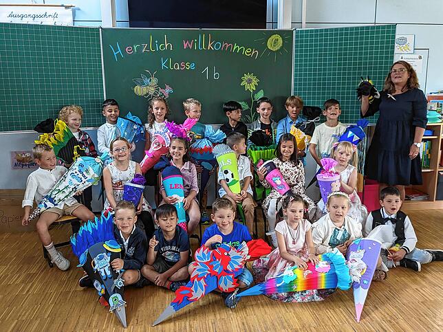 Die Klasse 1b der Grundschule Brigachtal mit Klassenlehrerin Nicole Trommler.