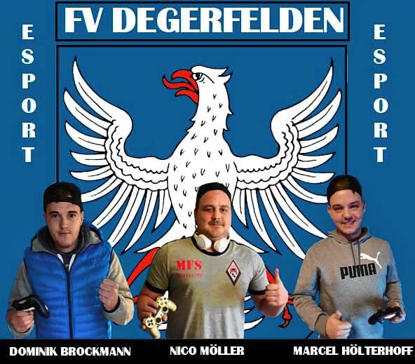 Das eSports-Team des FV Degerfelden: Gemeinsam starteten (von links) Dominik „Brocky95“ Brockmann aus Grenzac-Wyhlen, Nico ...