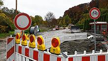 Hier ist erst einmal kein Durchkommen: Die Baustelle der Bundesstraße 313 am südlichen Ortseingang von Zizenhausen. Die Neubauleitung ...