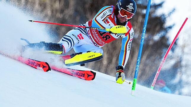 Skirennfahrer David Ketterer vom SSC Schwenningen Anfang 2022 auf dem Gudiberg.